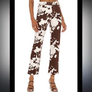 Miaou cow print pants NWOT